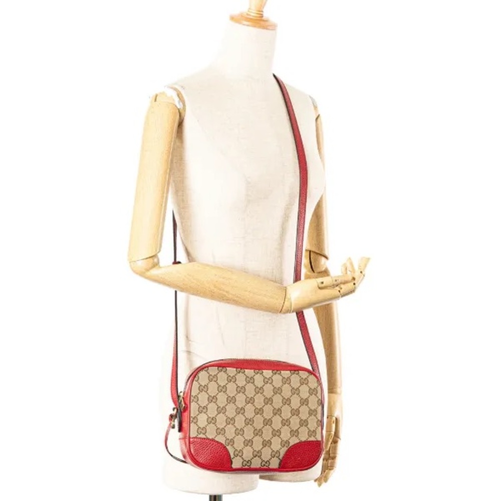 Gucci Monogram Mini Bree Messenger Bag in Red and tan - Picture 13 of 13